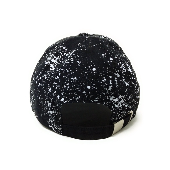 Punisher Logo - Heavy Wash Cotton Twill with Splatter Print - Black Dad Cap Buck - Picture 3 of 4